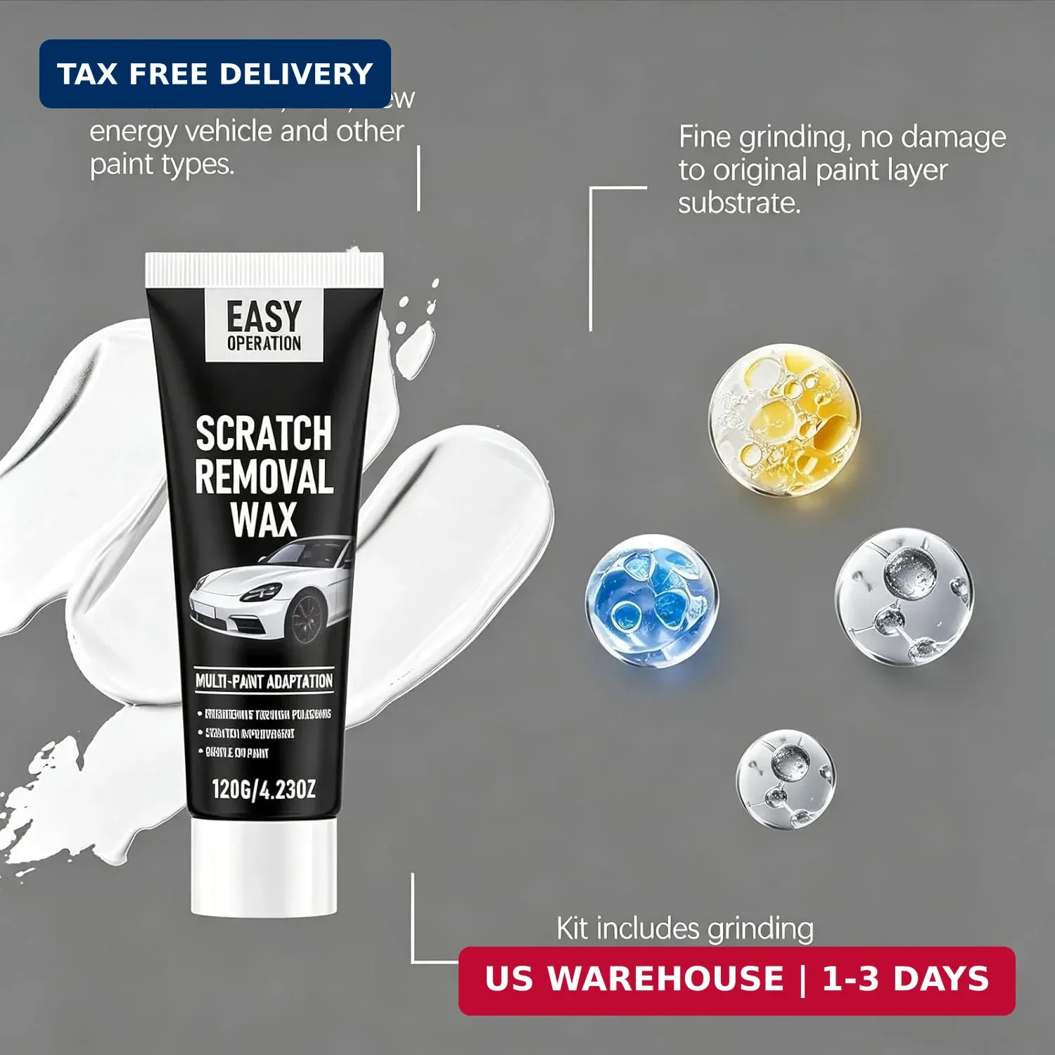 2026 New Premium Car Scratch Removal Wax, 120g Complete Car Scratch Remover Wax,