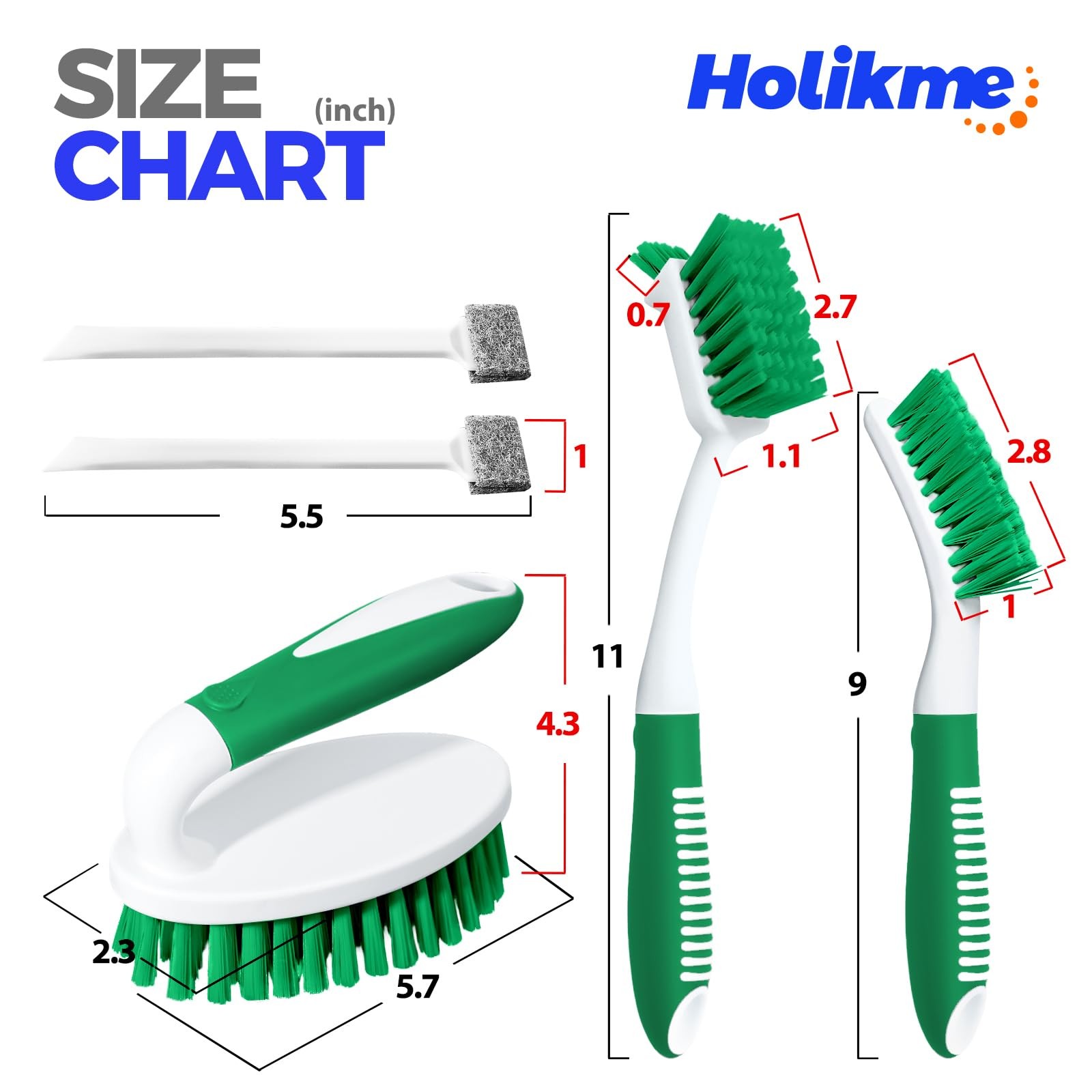 Cleaning Brush Set for Household Use, Scrub Brush, Kitchen Brush, Tile Lines …