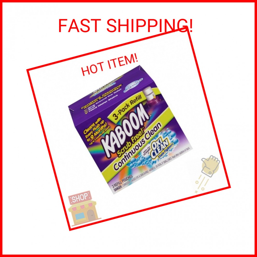 3-Pack Refill – Kaboom Scrub Free! Continuous Clean with OxiClean