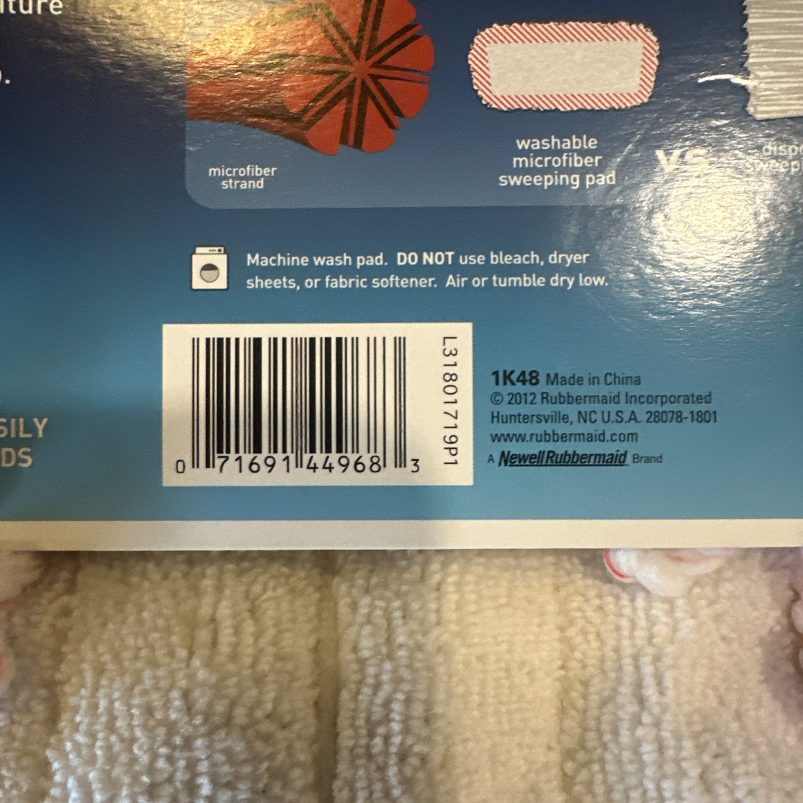 Rubbermaid Reveal Microfiber Dusting Pad 16.5″ 1M20 NEW for flexible sweeper
