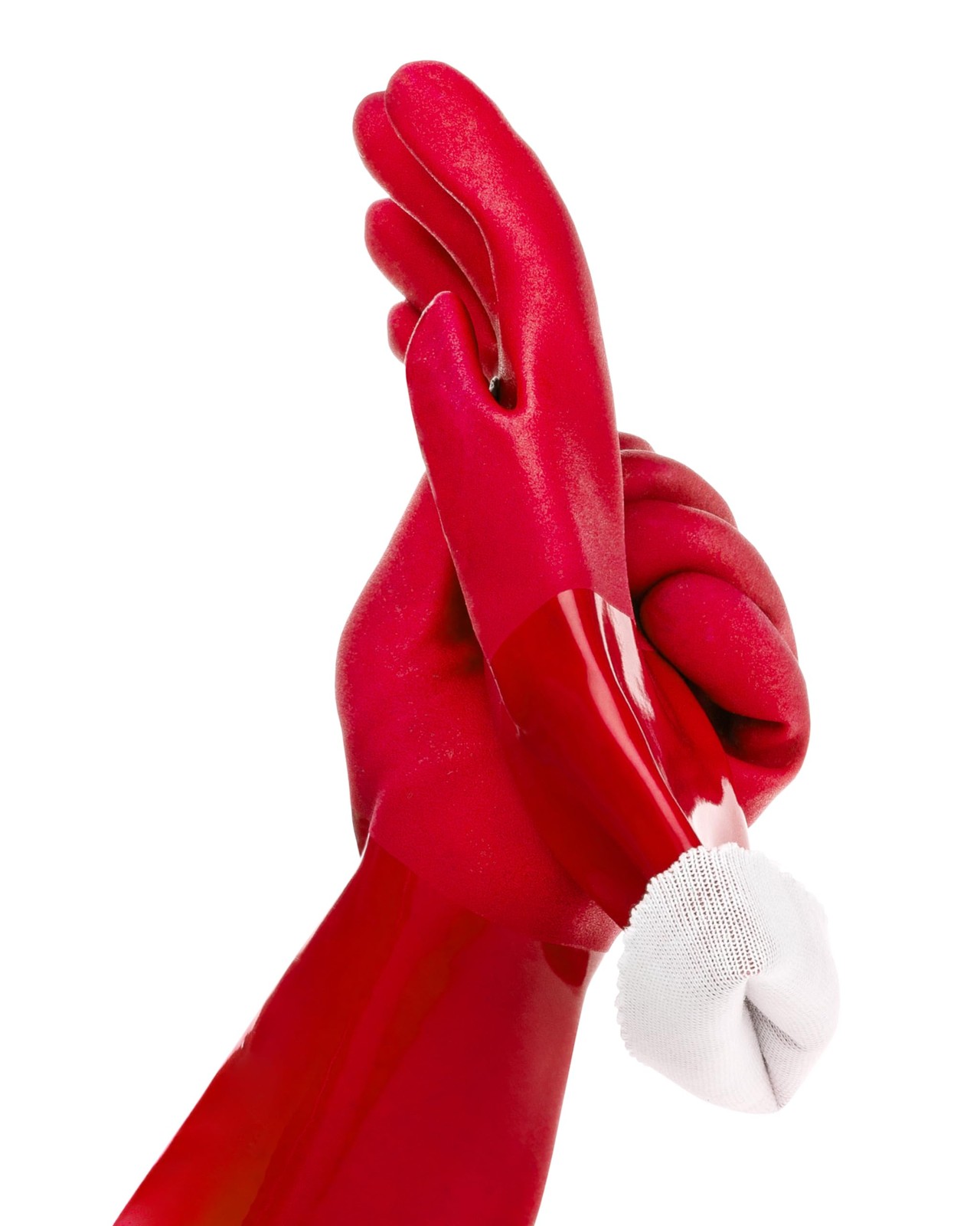 kitchen-star Ultimate Rubber Household PVC Gloves Medium (Pack of 1), Red