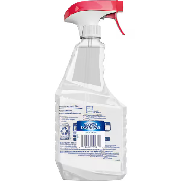 Windex Liquid Glass and Surface Cleaner, 23 oz., Clear, Unscented, Trigger Spray