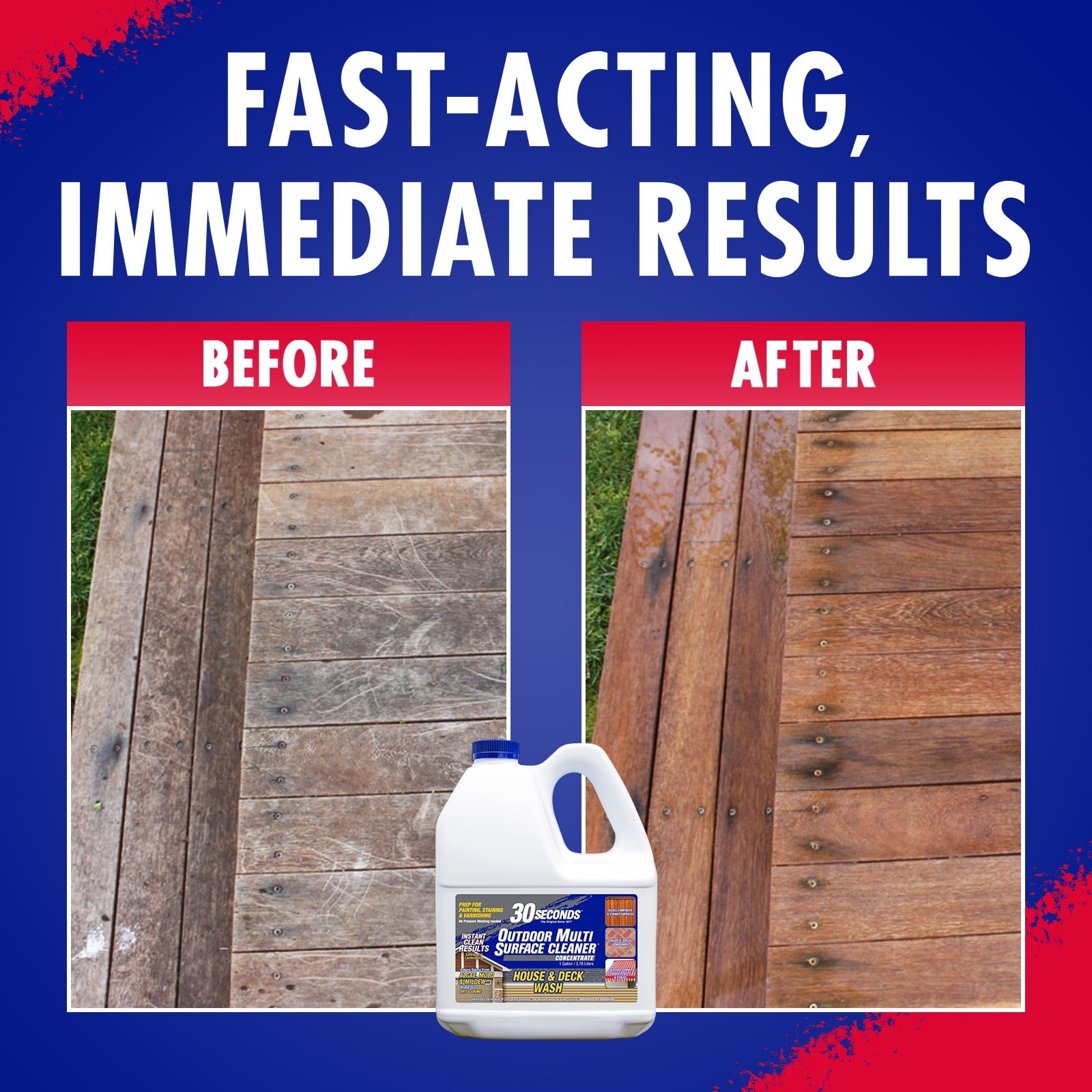 2 pack Outdoor Multi-Surface Cleaner Concentrate Cleans Stains from Mildew Mold