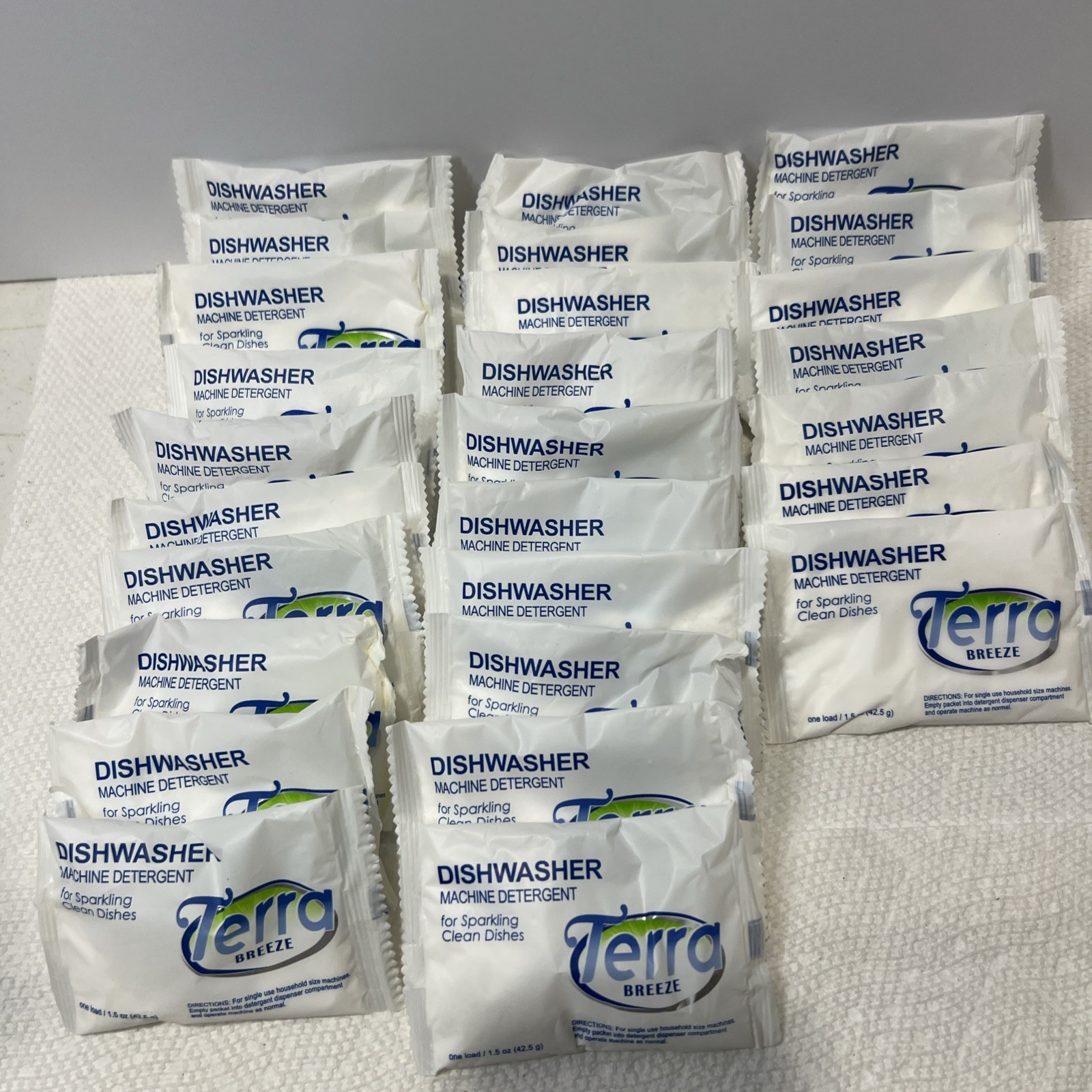 Terra Breeze Dishwashing Detergent Single-Use Packets 27 Packs B4