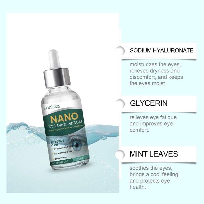 Nano Drops Eye Serum,Natural Nano Lubricant Eye for Drops Dry Eye Presbyopia.