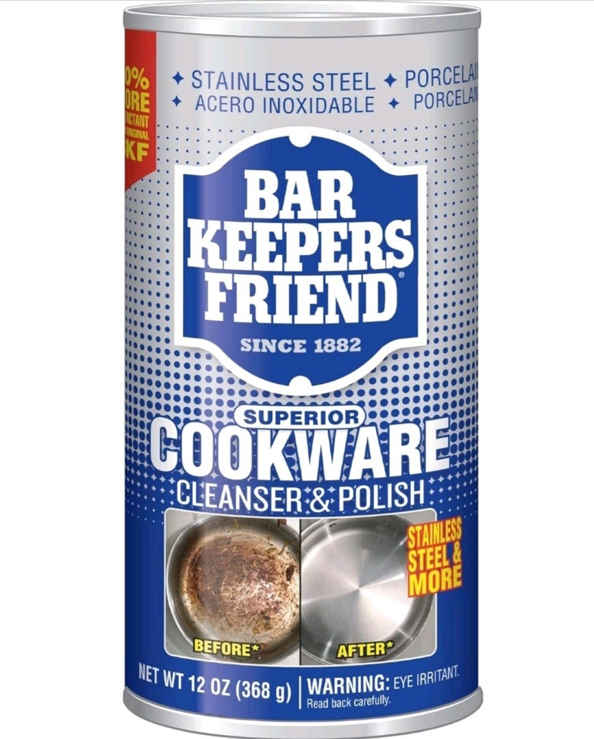 Bar Keeper’s Friend Cookware Cleaner Polish 12 oz Pack of 2 for Stainless Steel