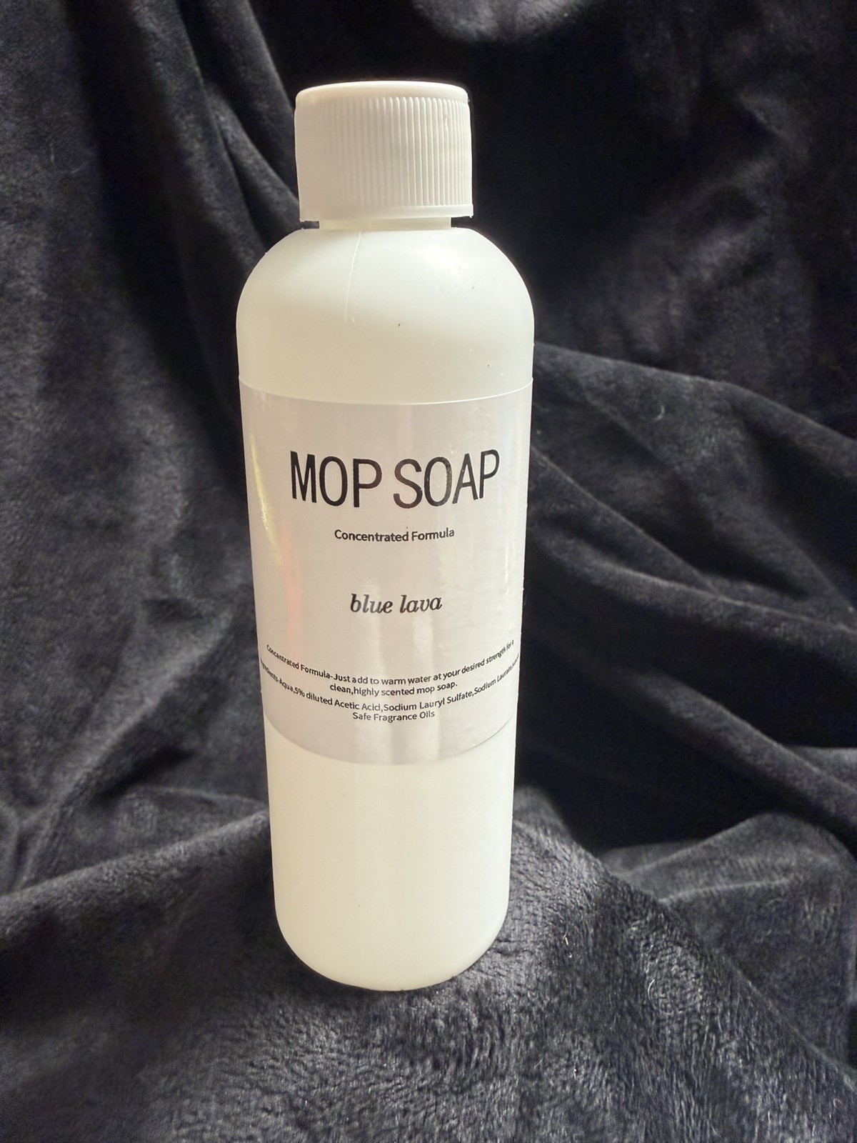 3 small 6oz bottles. Highly sented Blue Lave Mop Soap