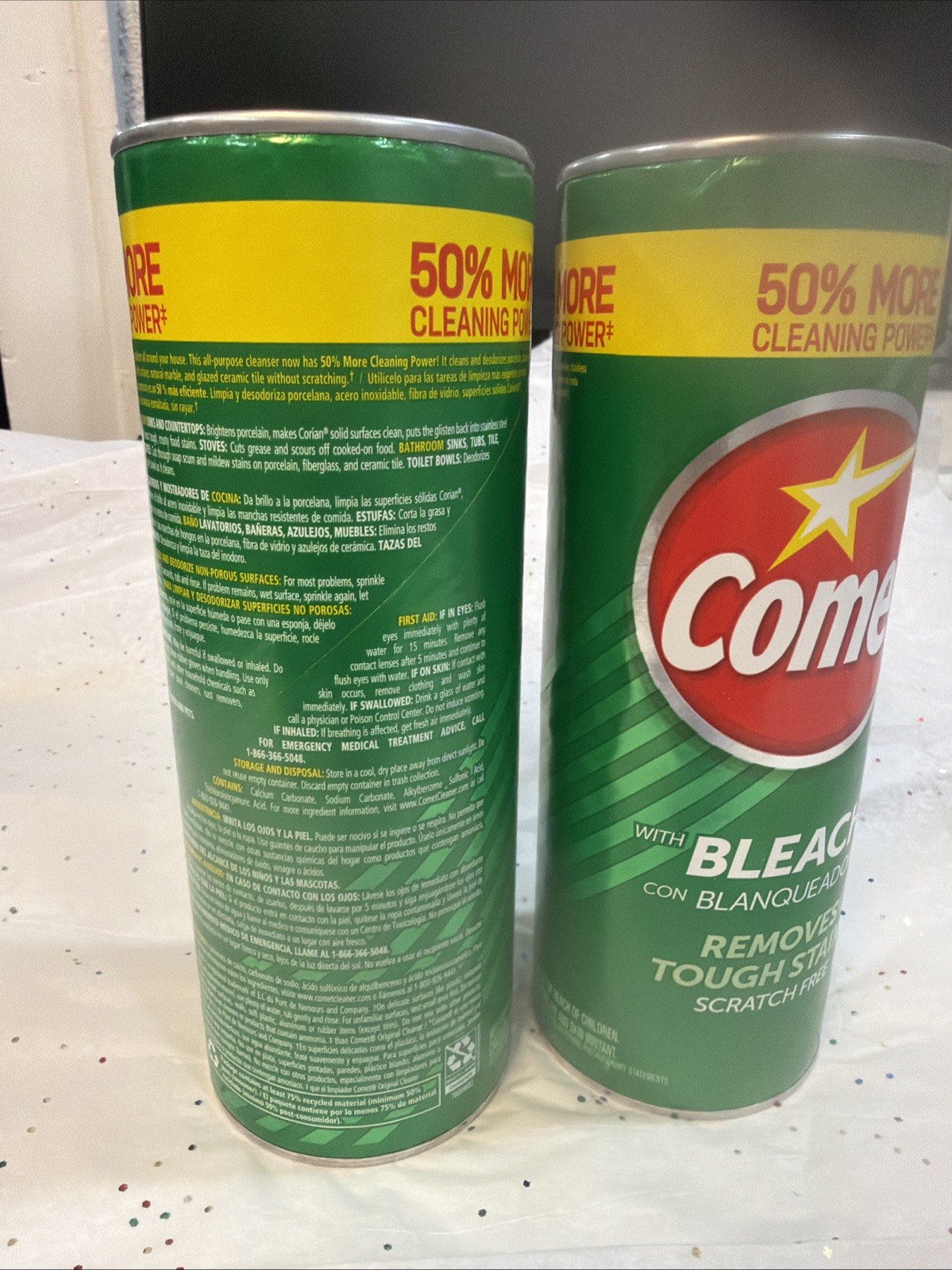 Comet All Purpose Cleaner With Bleach 21oz Lot of 2 Bathroom Kitchen Cleaners