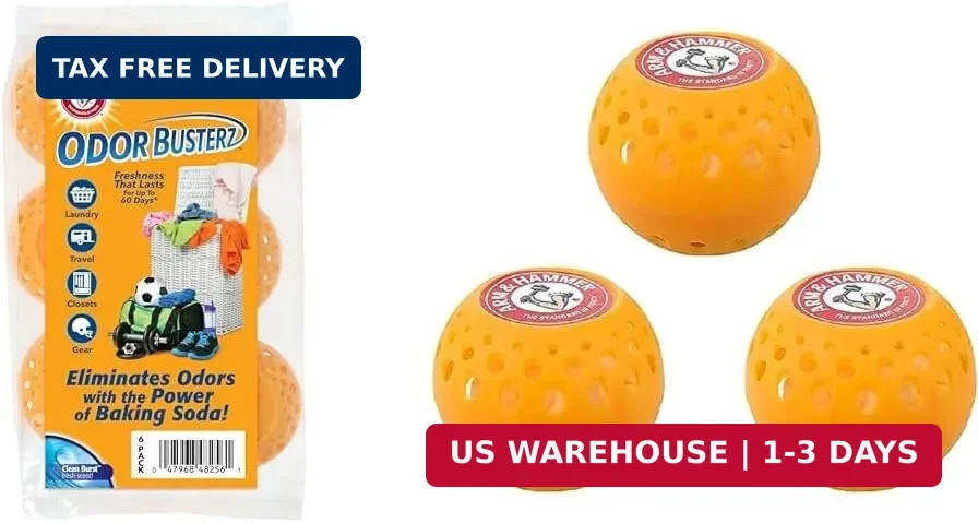 Arm & Hammer Odor Busterz Balls Deodorizer – 6 Count Orange Scented with 3 Count
