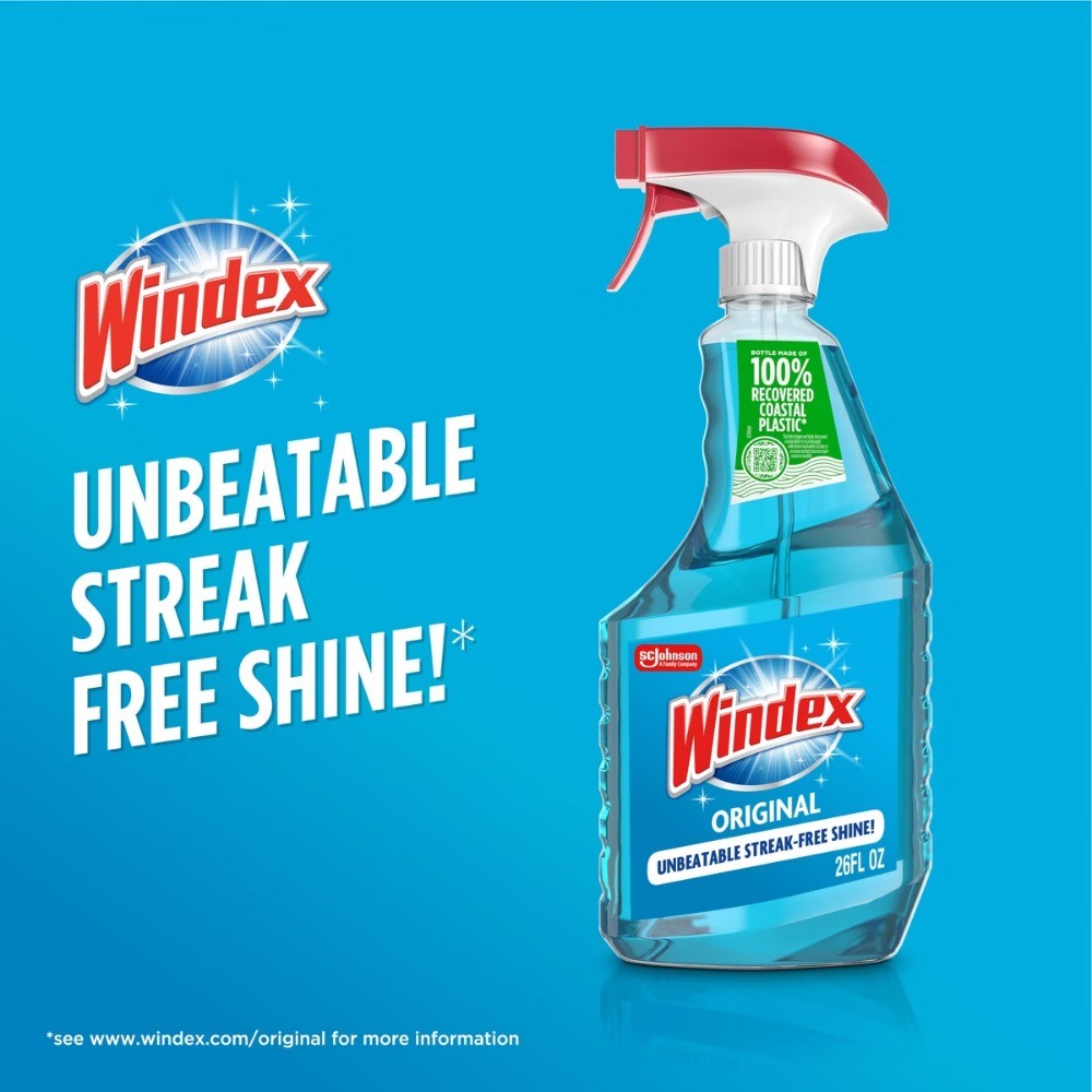 Windex Original Blue Window and Glass Cleaner Spray – 26 fl oz