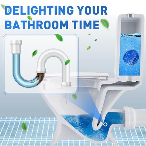 100 Pack Automatic Toilet Cleaner Tablets – Long Lasting Bathroom Tank Blue Tabl