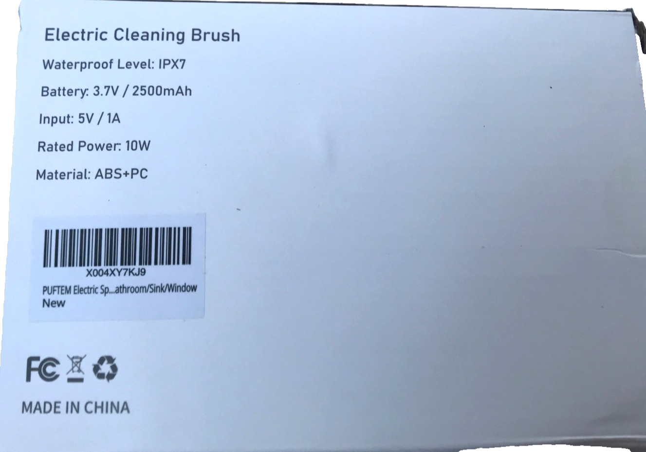 Puftem Electric Spin Scrubber Cordless Cleaning Brush for Bathroom Sink Window