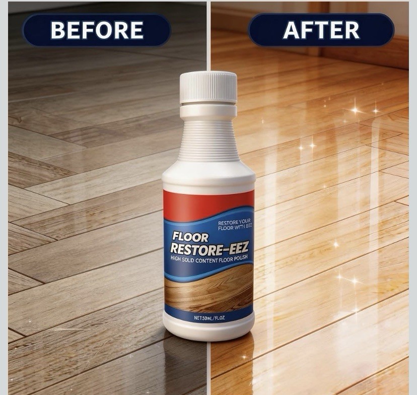 4Pcs. Floor RESTORE-EEZ, High Solid Content Floor Polish 5oz Each