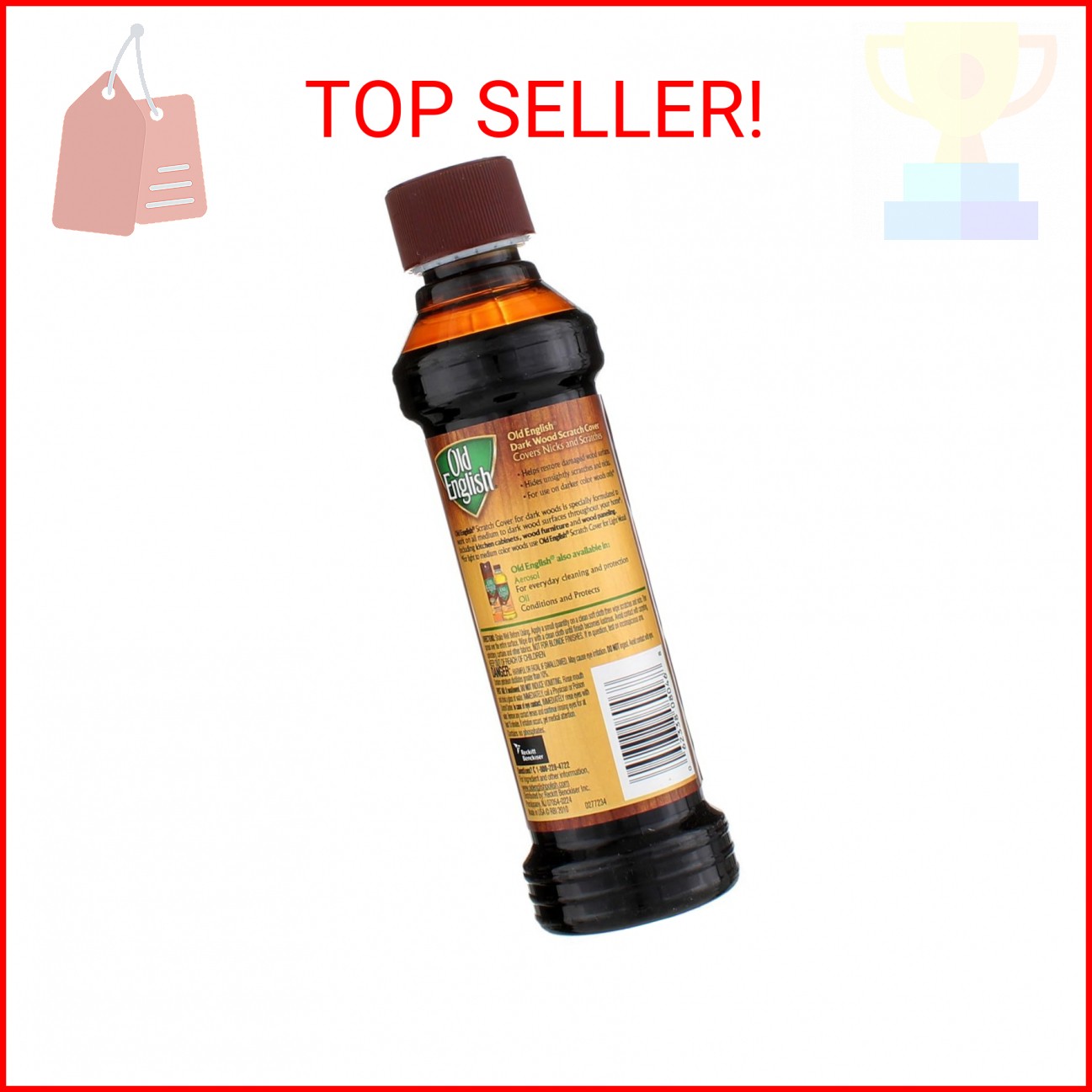 Old English Scratch Cover For Dark Woods, 8 fl oz Bottle, Wood Polish