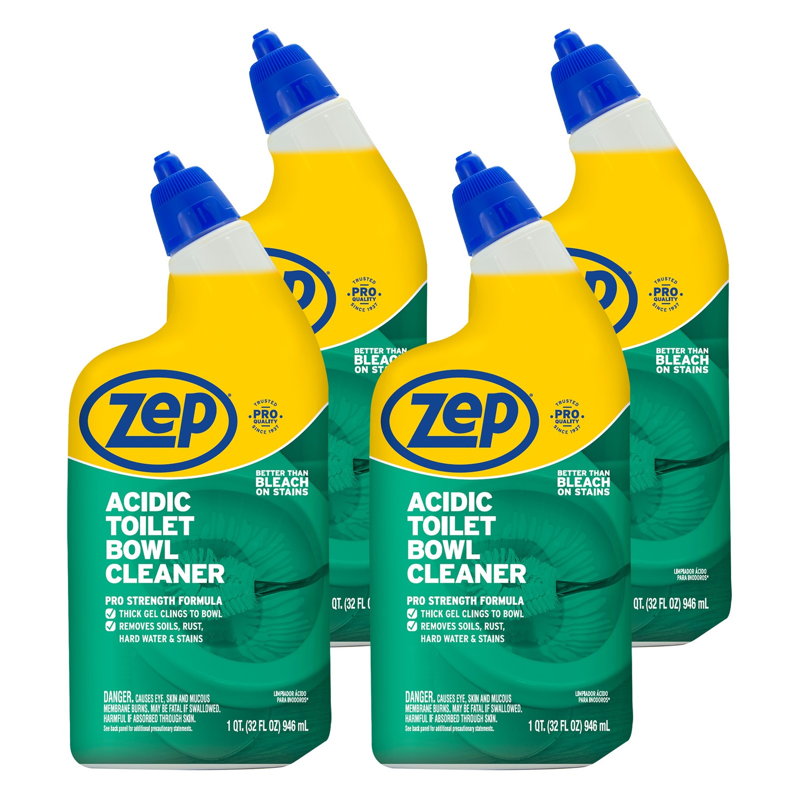 Zep Acidic Toilet Bowl Cleaner – 32 oz (Case of 4) – ZUATBC324 – Experience the