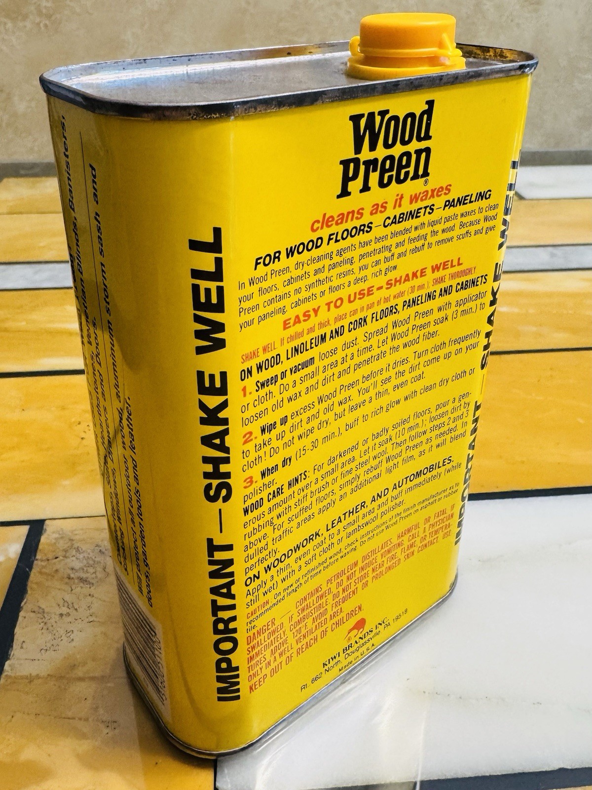 Wood Preen 1 QT 32 Oz Cleaner Wax Protects Discontinued BRAND NEW