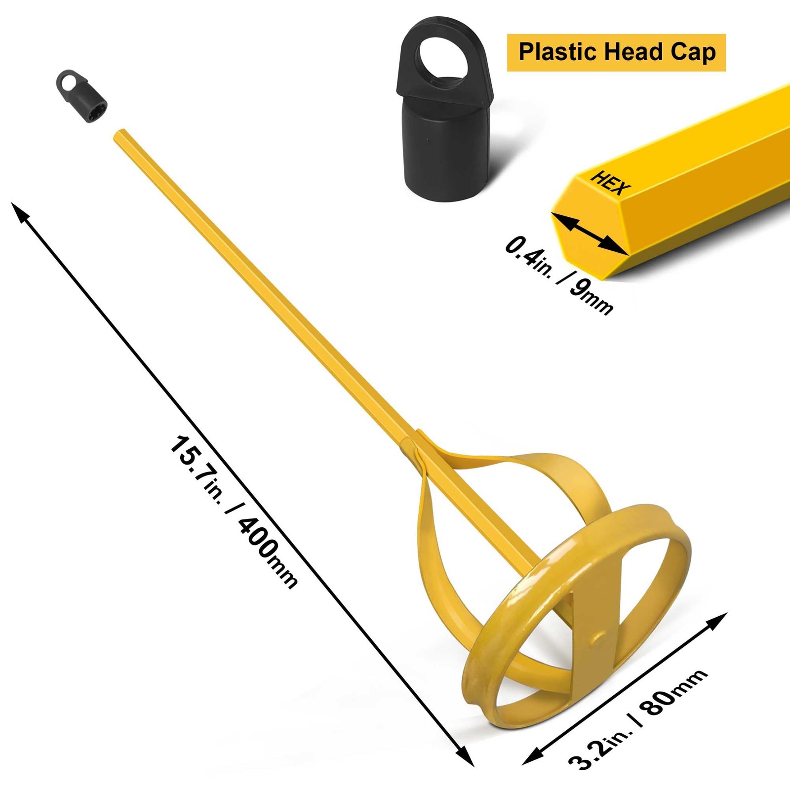 Paint and Mud Mixer, Paint Stirrer for Drill in 1 to 5 Gallon Bucket, Suitabl…