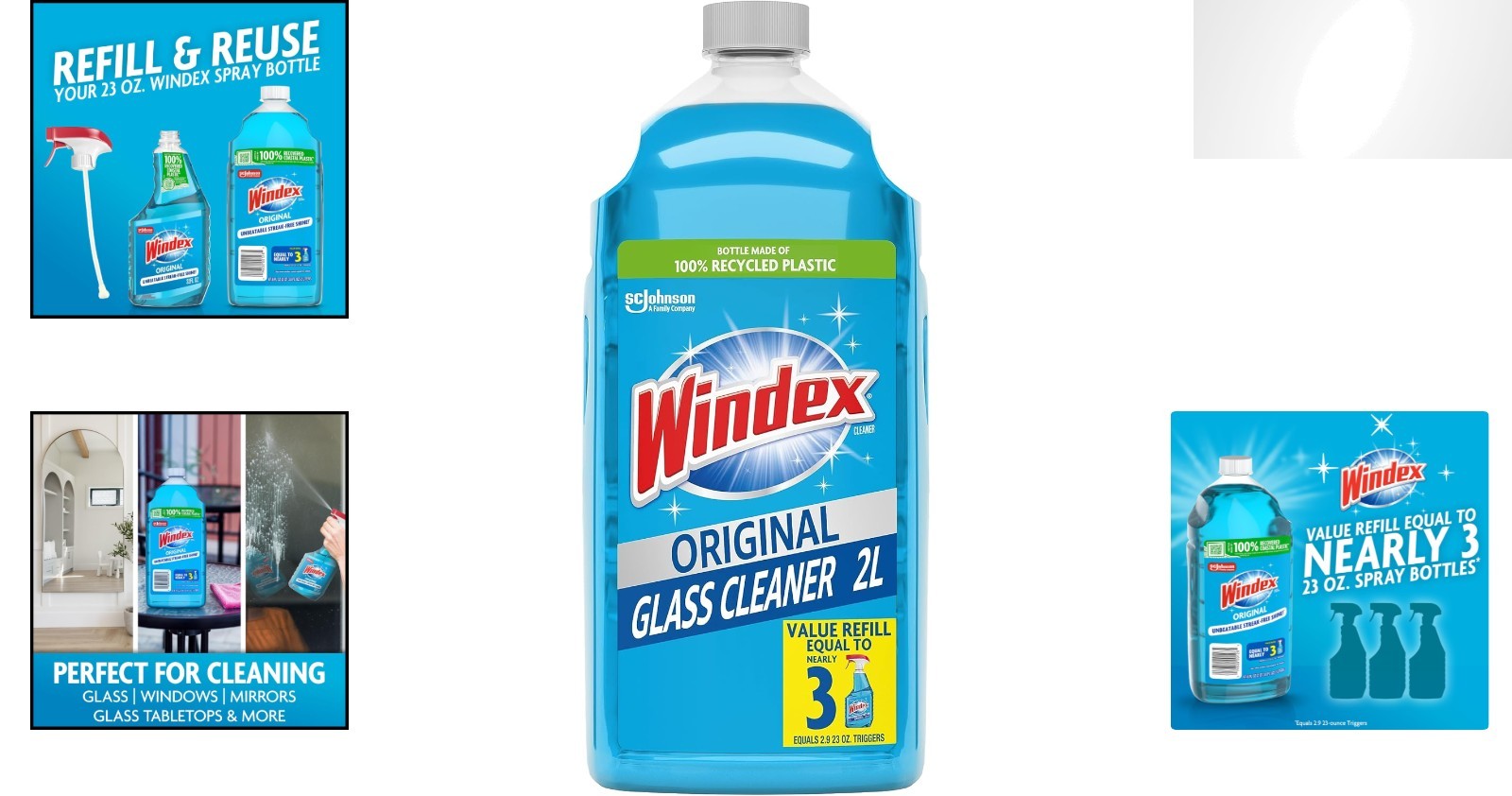 67.6 Fl Oz Windex Refill Glass and Window Cleaner – Eco-Conscious Cleaning