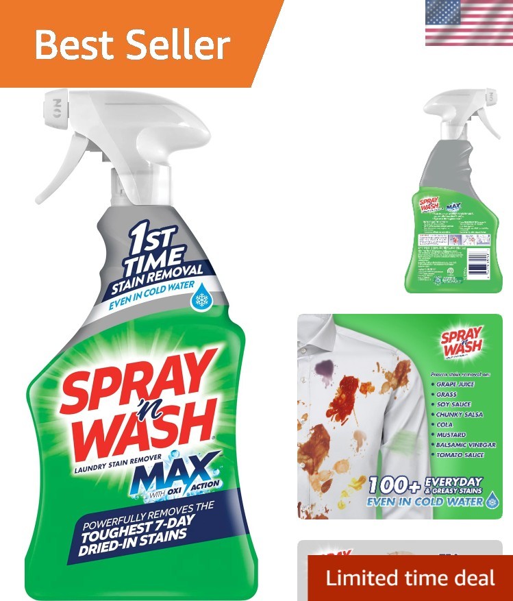 Maximum Strength Spray N’ Wash Stain Remover – 16oz Essential for Tough Stains