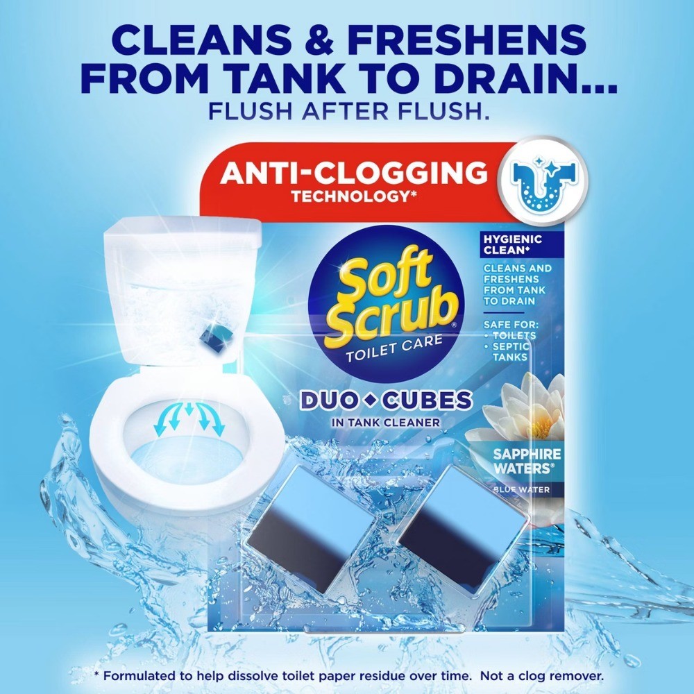 Sapphire Waters Duo-Cubes In-Tank Toilet Cleaner – 2ct: Blister Pack