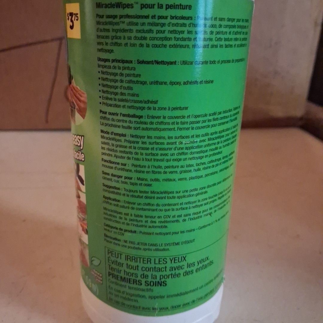 Miracle Wipes For Paint Clean Up Made Easy Profesional Grade Count 20 Wet Wipes