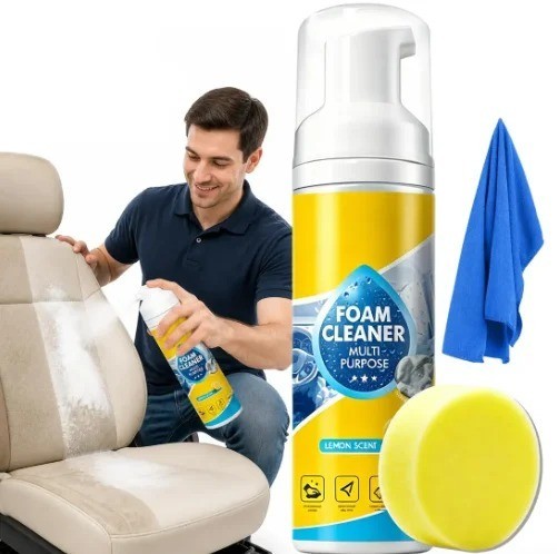 4-in-1 Multi-Enzyme Foam Cleaner, All-Purpose Spray 5oz with Sponge & Towel