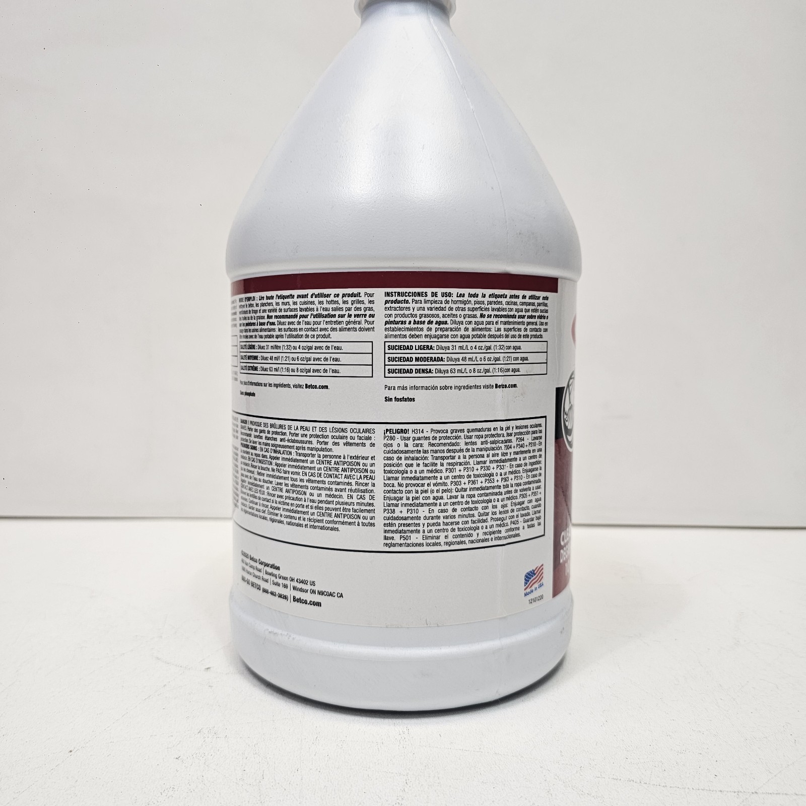Betco Kitchen Degreaser, Cleaner. Characteristic Scent, 1 Gal Bottle, SDS #1012