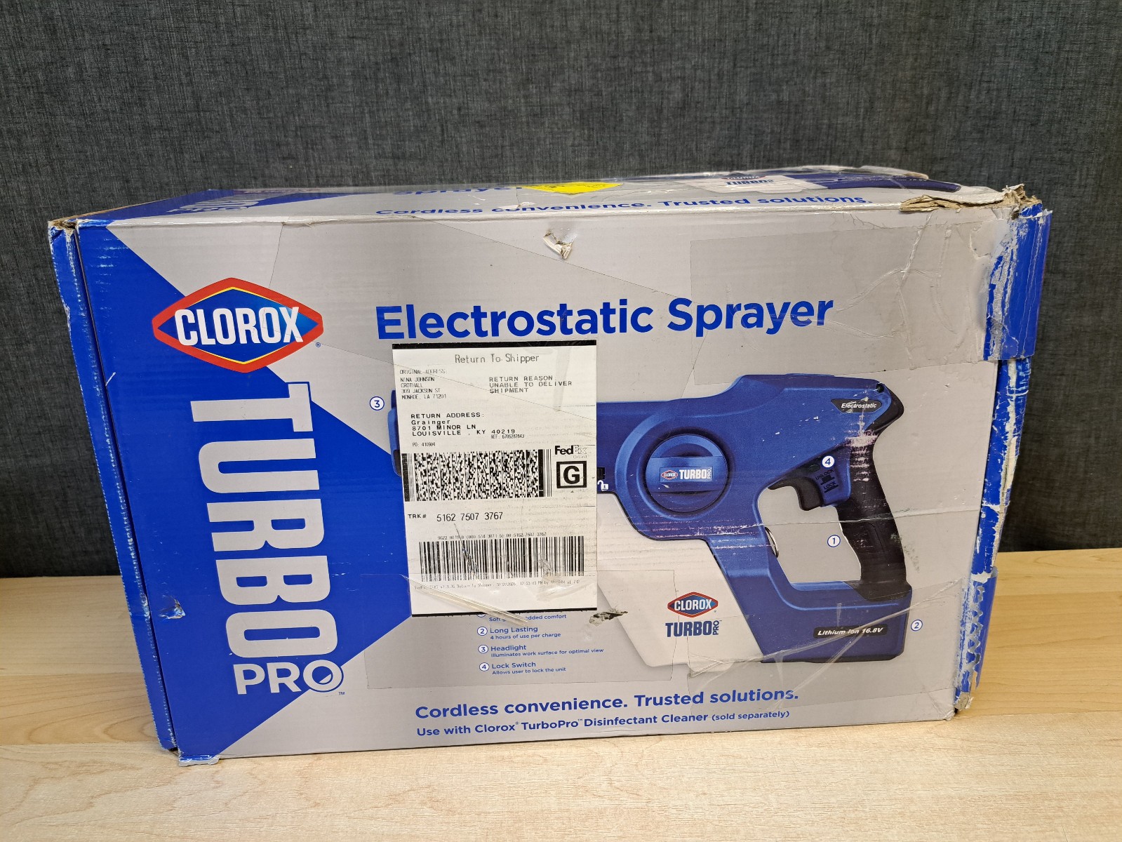 Clorox Turbo Pro Electrostatic Sprayer – Cordless Handheld Unit