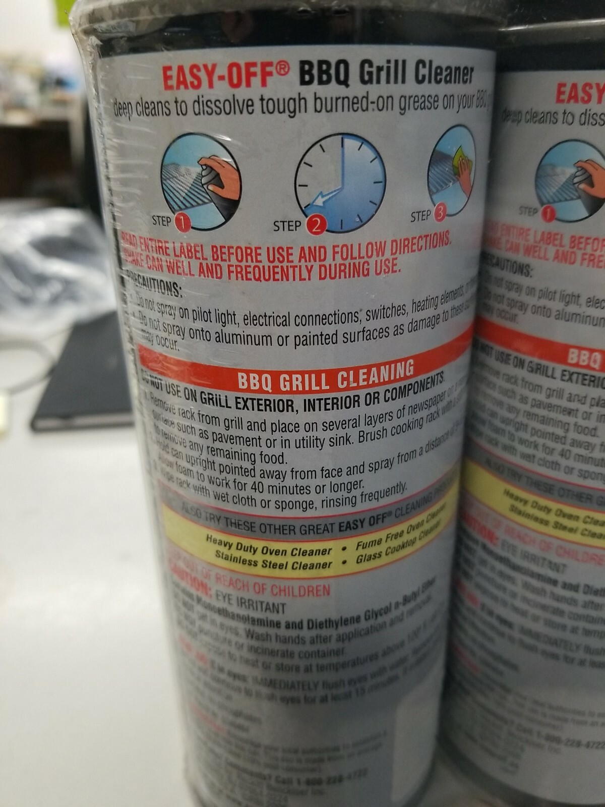 18 cans of Easy-Off 2 Pack 24oz each Grill Cleaner — Brand New BBQ