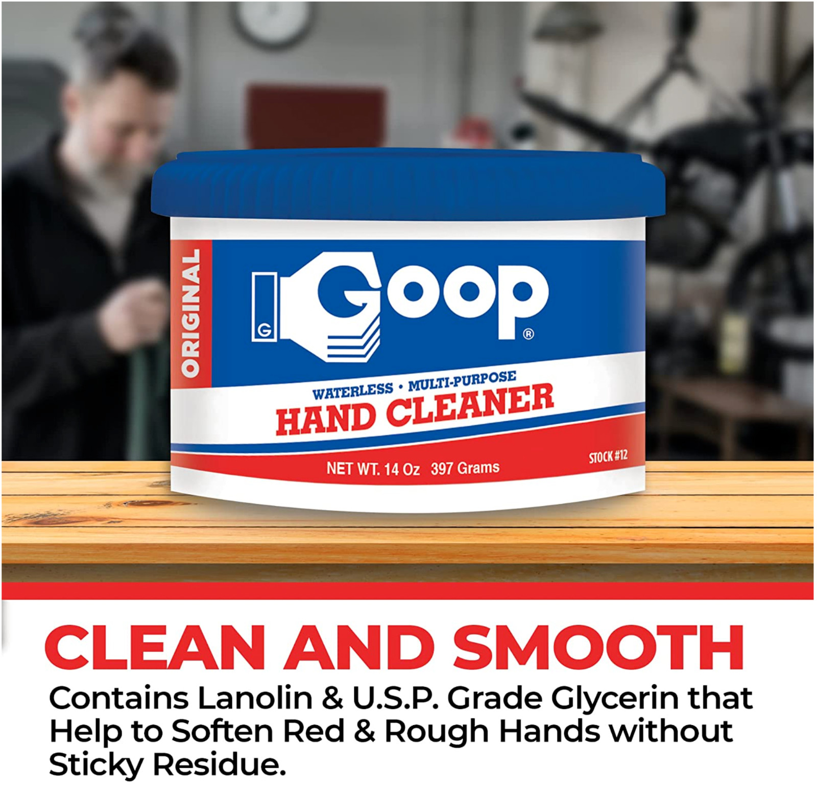 Original Goop Multi-Purpose Hand Cleaner – Waterless Hand Degreaser 14 Oz