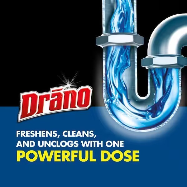 Drano 17 fl. oz. Dual-Force Foamer Clog Remover, Commercial Line Drain Cleaner