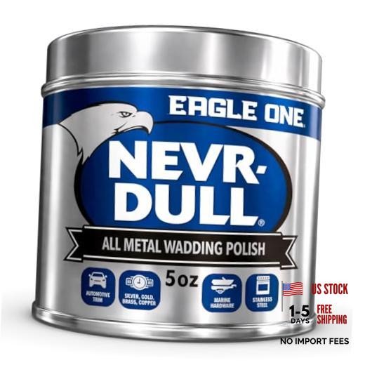 Nevr Dull All Metal Wadding Polish, Chrome and Metal Cleaner for Single Single