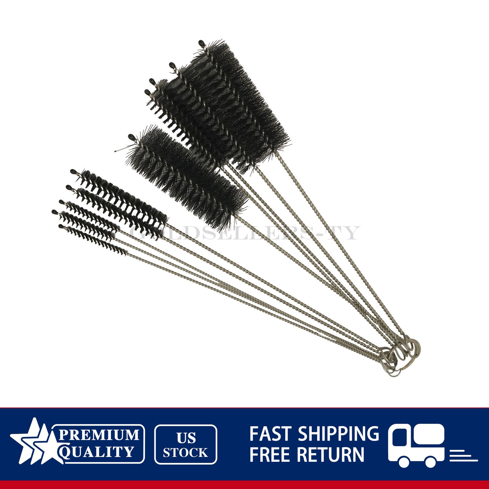 NEW 10PCS Set Nylon Straw Brush Cleaner Bottle Tube Pipe Small Long Cleaning