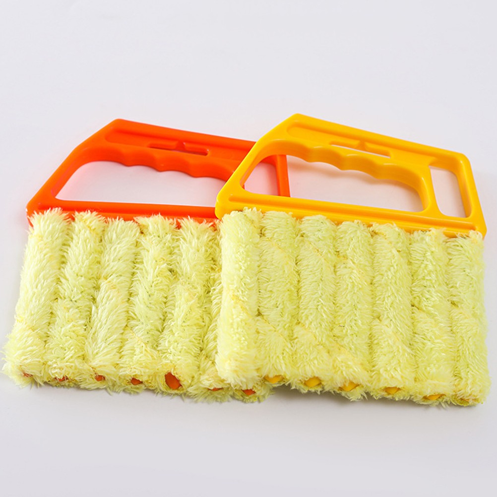 Cleaning Brush Orange 7 Tooth Handheld Pulley Blinds Window Shutter Duster Tool