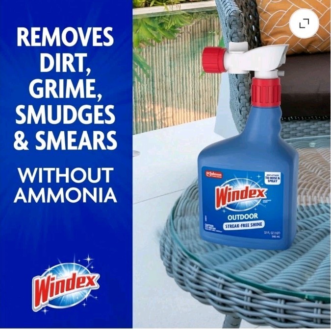 Windex Outdoor Glass and Patio Concentrated Cleaner – 32oz