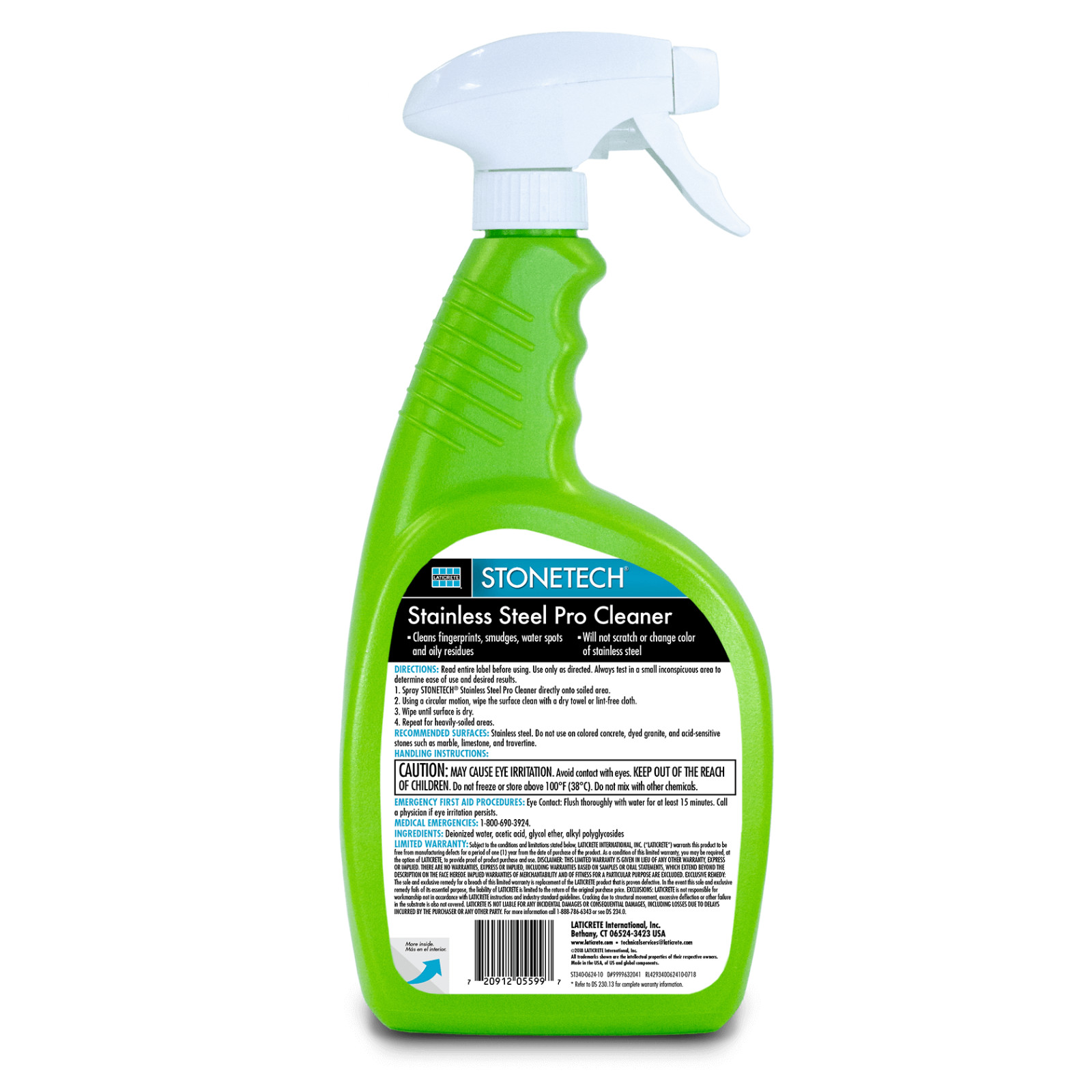 Laticrete Stonetech Stainless Steel Pro Cleaner – 24oz Bottle