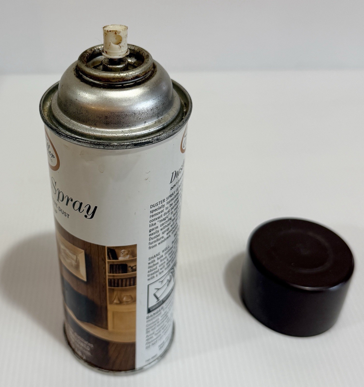 VTG Fuller Brush Company DUSTER SPRAY Can FULL Retro Graphic Advertising