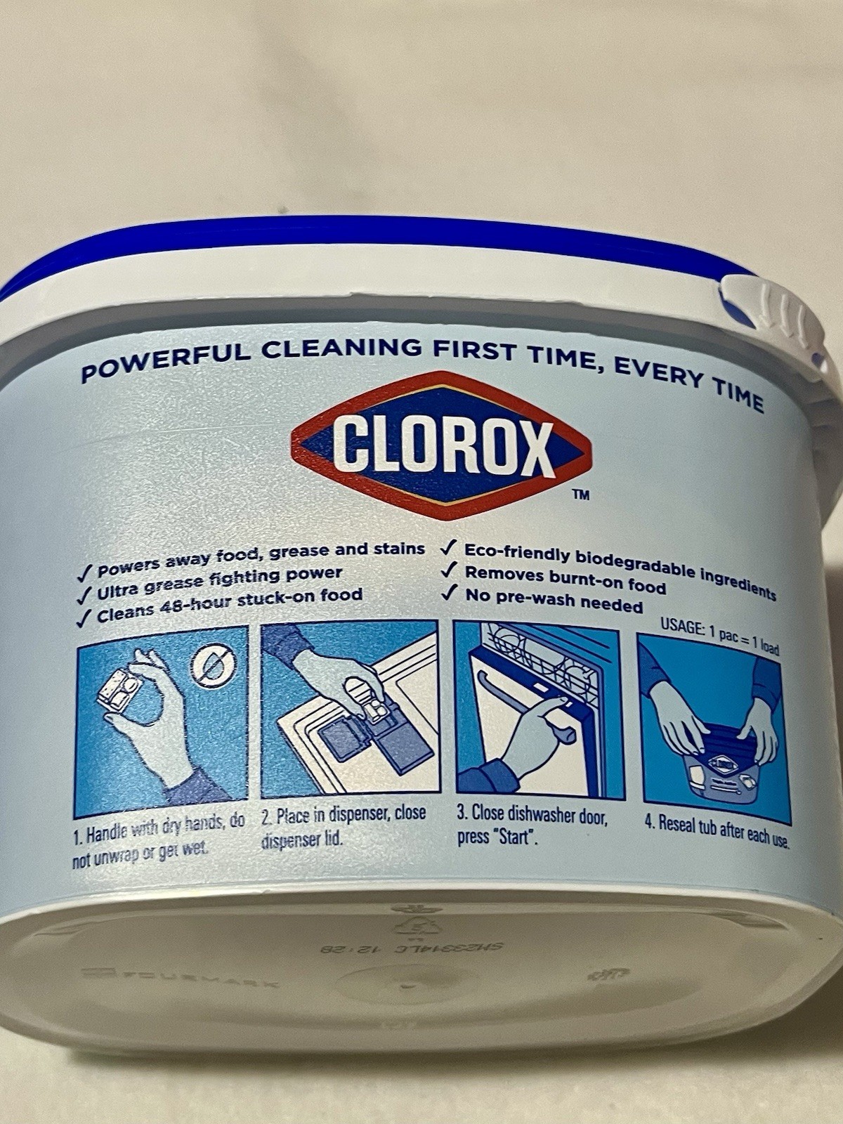 Lot of 3 Clorox Triple Action Dishwashing Detergent-Fresh Scent 43 Pacs 129 Pacs