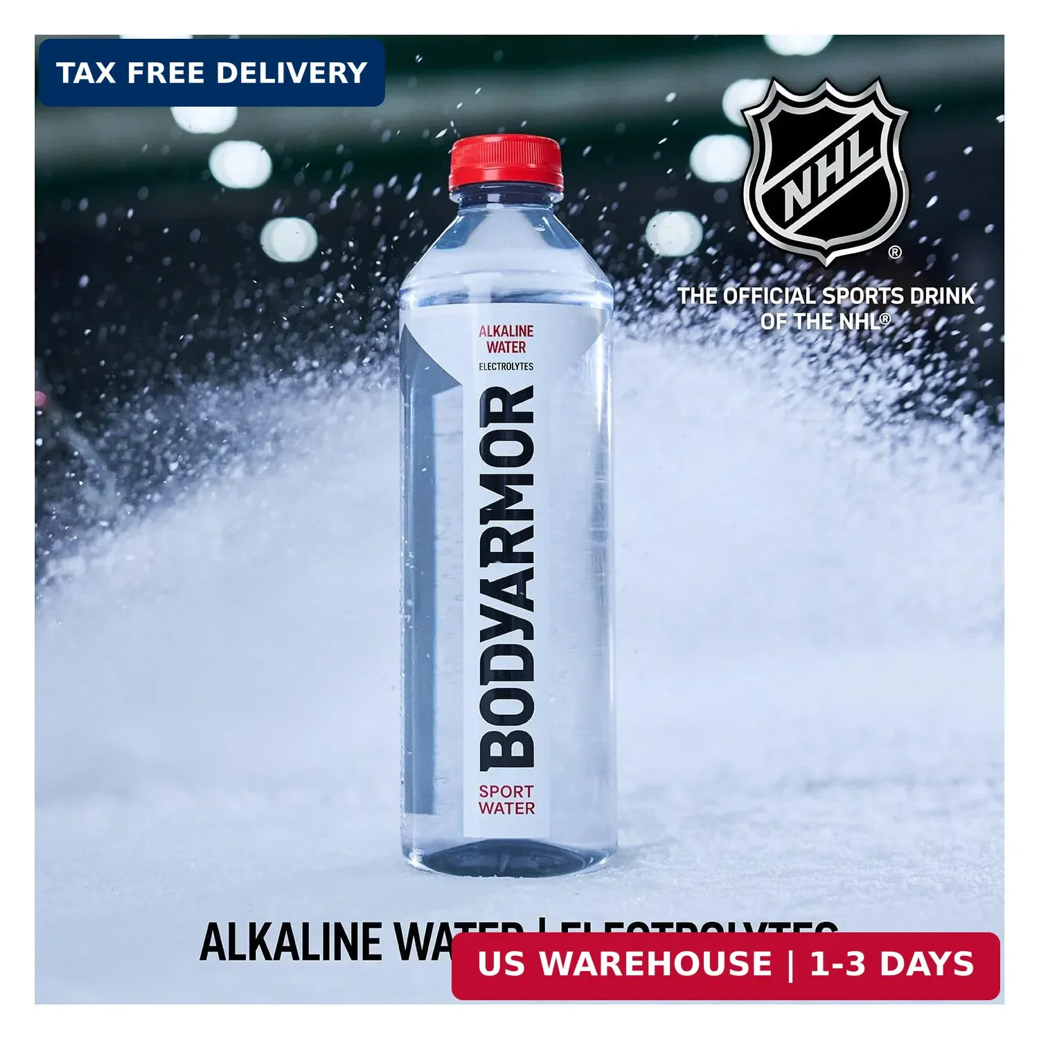 BODYARMOR SportWater Alkaline Water, High Alkaline Bottled Water, pH 9+, 700mL (