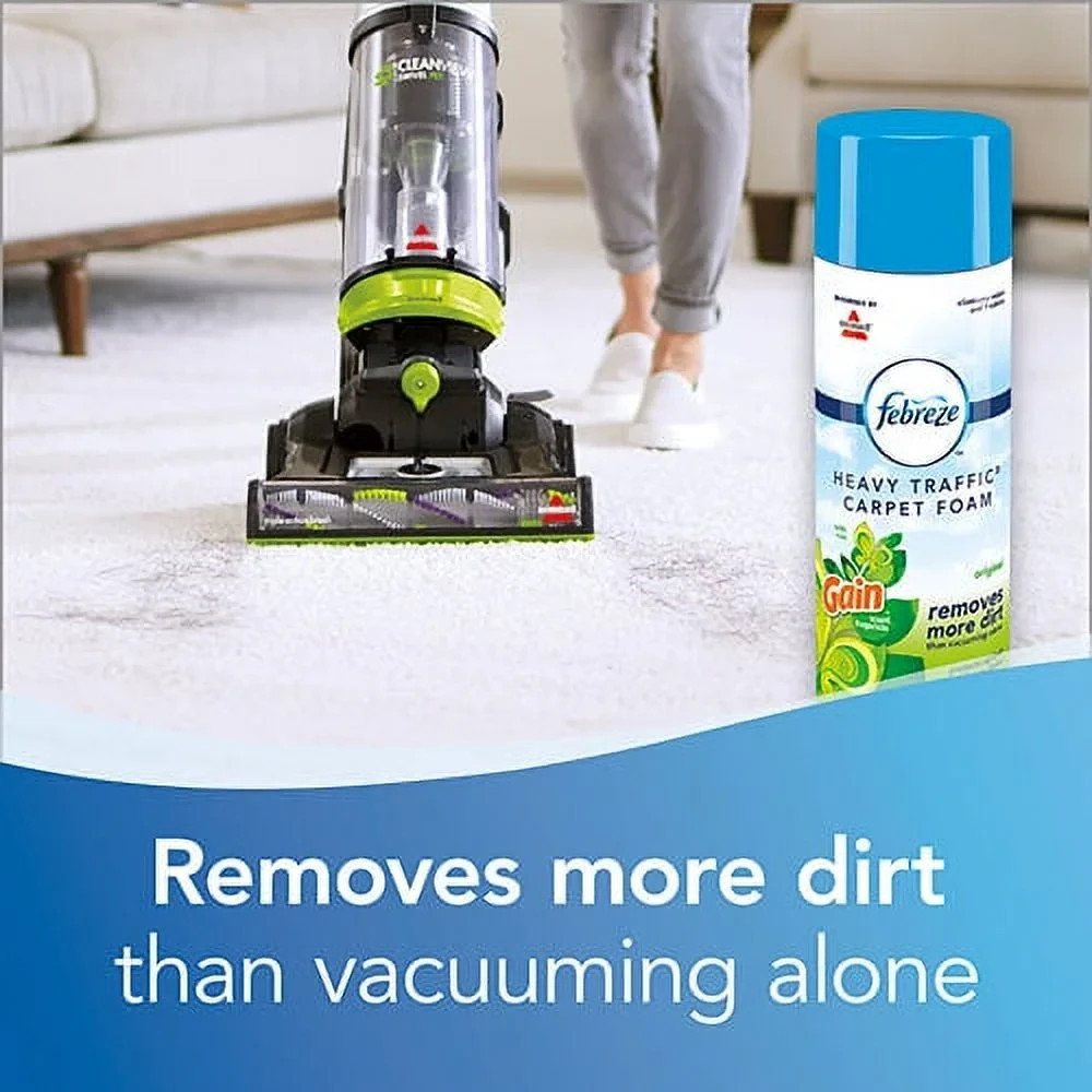 Febreze Heavy Traffic Carpet Cleaner Foam Gain Scent 22oz Bissell LOT Of 4