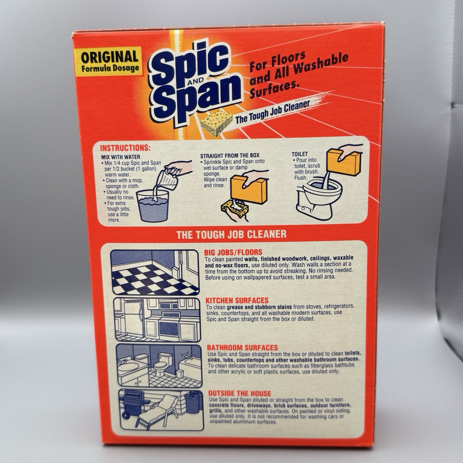 Spic and Span Extra Strength Powder Original Formula Tough Job Cleaner, 27oz