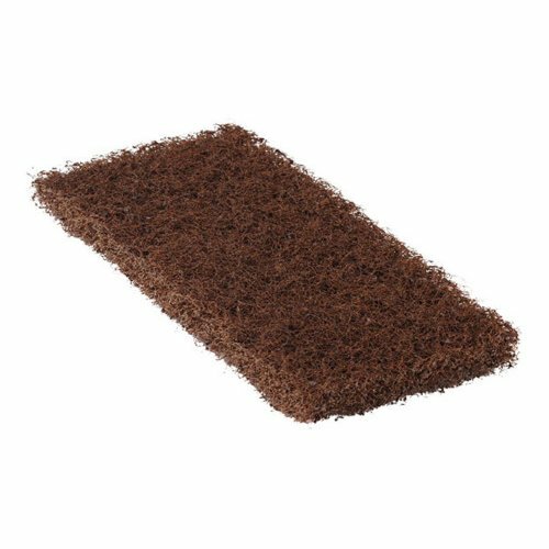 5pc Heavy-Duty Scour Pad, 4 1/2 x 10, Brown Thick Americo BRP45810