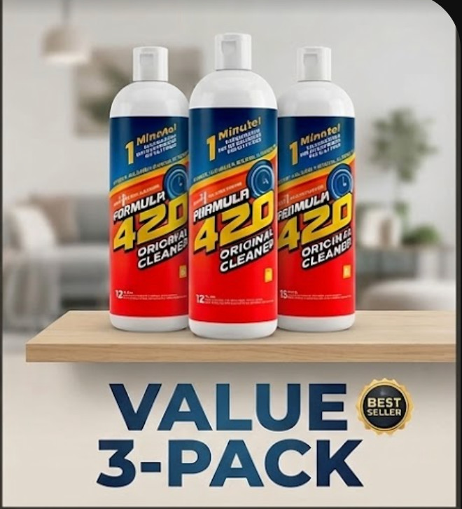 Formula 420 Original Glass Cleaner 12oz Bottle 3 Pack Instant Pyrex Ceramic A1