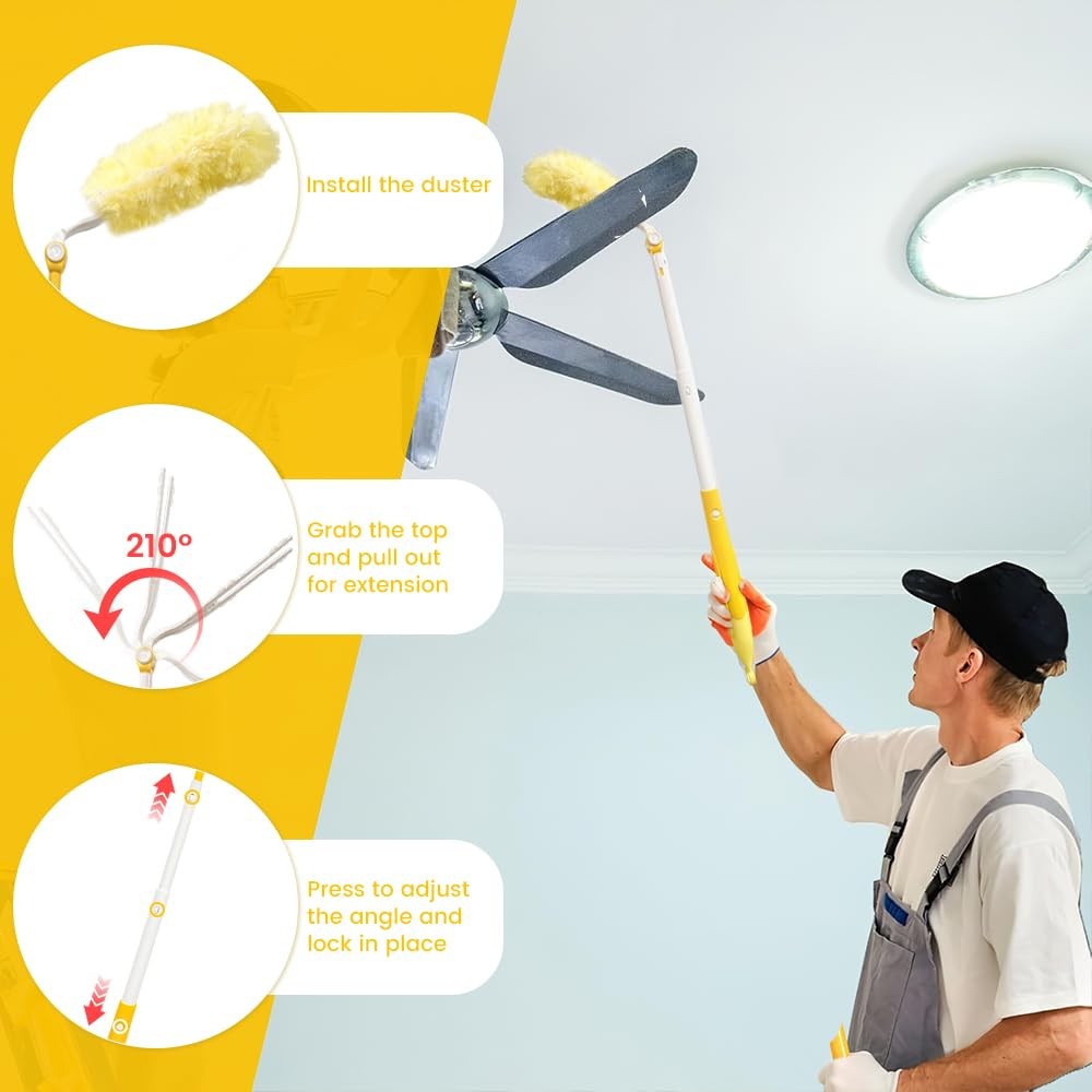 Heavy Duty Duster Refills, 360° Efficient Duster Kit for Swiffer, 30 Pack & 3…
