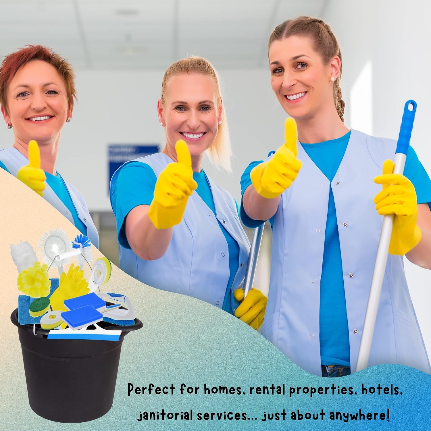 Cleaning Supplies Bundle, Home Office School Restaurants Bathroom Kitchen Laundr