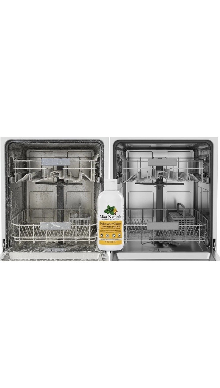 Natural Dishwasher Cleaner & Degreaser Liquid – USDA Organic Peppermint Oil Form