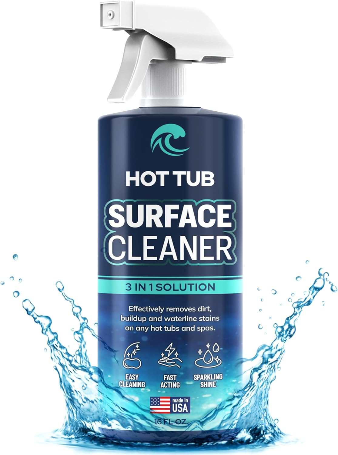 Hot Tub Surface Cleaner – Fast Acting Formula, Easy Spray & Wipe Use, for Acryli