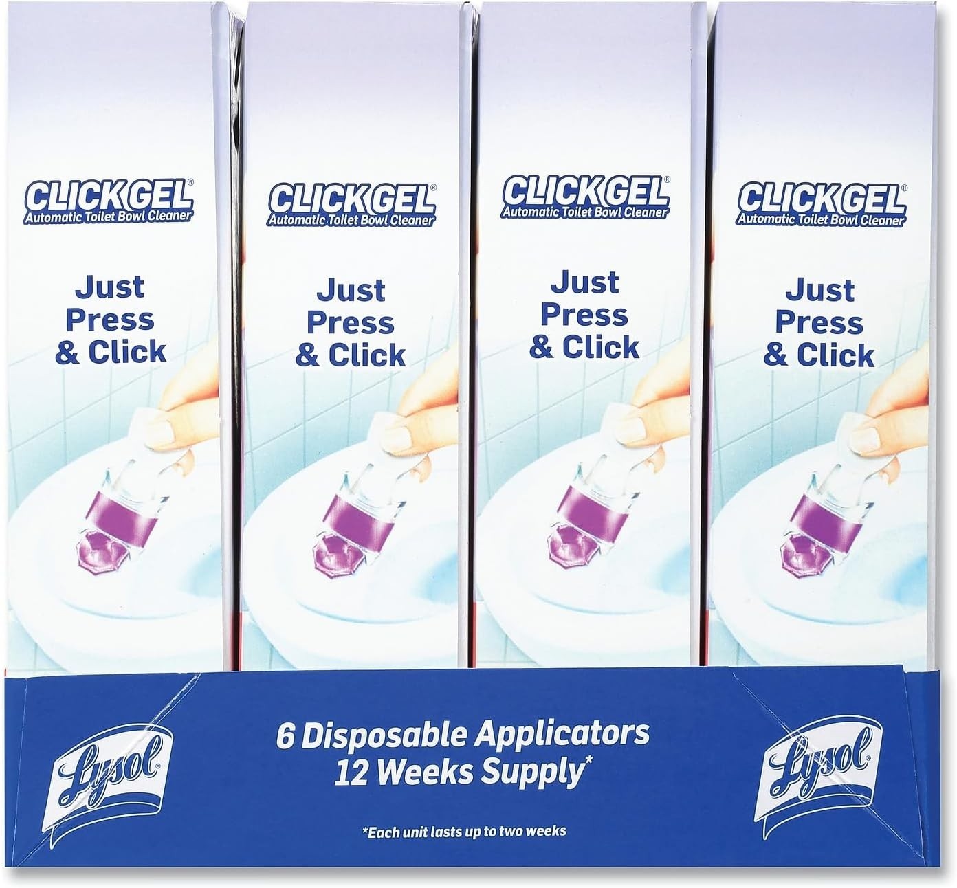 Lysol Click Gel Automatic Toilet Bowl Cleaner 6 Count Lavender Freshener free sh