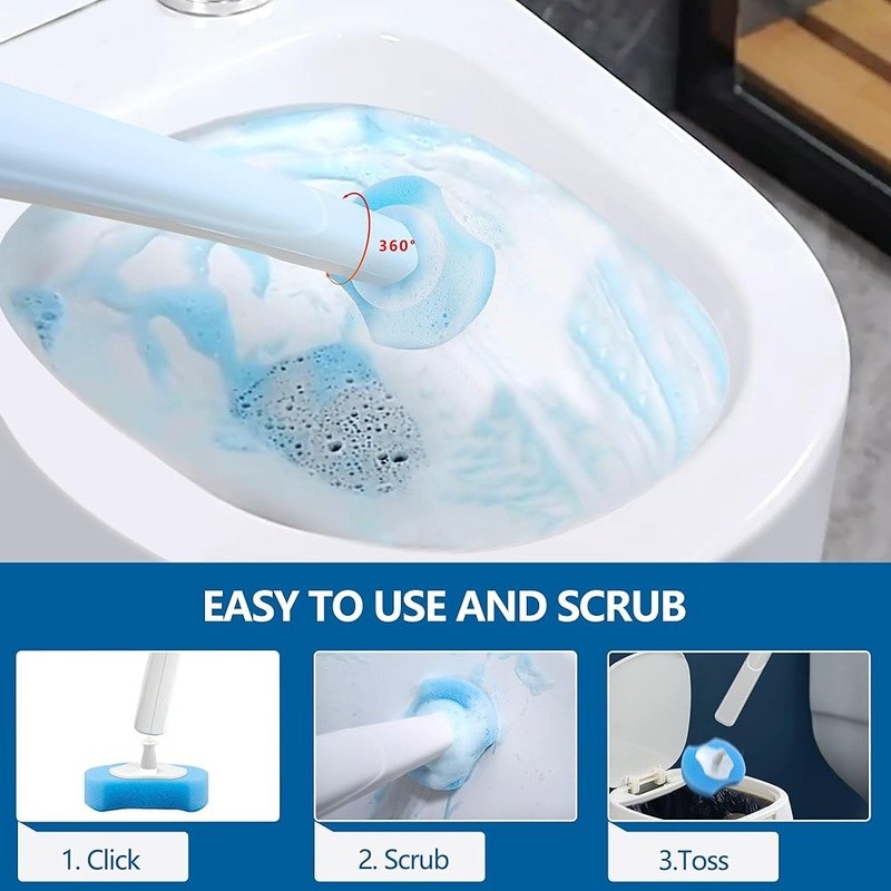 Toilet Cleaning System Kit W/ Wand & 72 Powerful Refills Multi-Surface New
