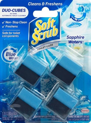 Soft Scrub Duo Cubes Sapphire Waters Toilet Cleaner Pack Of 4 Freshens Stains